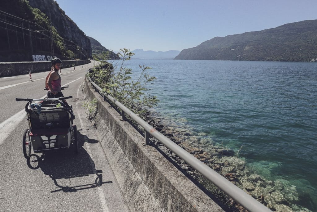itinéraire vélo lac du Bourget