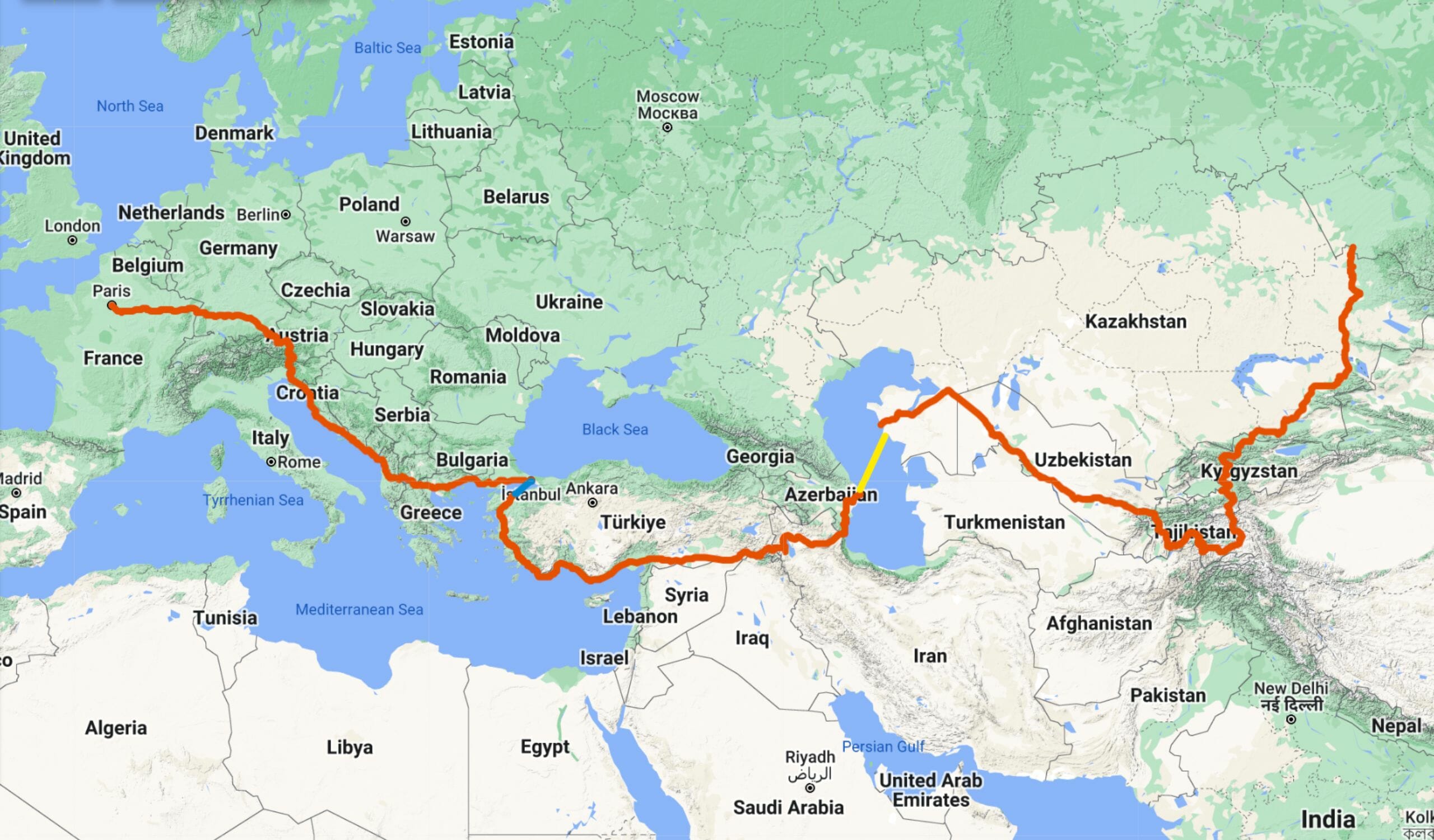 Pédaler 12000 km à traverse l'Asie