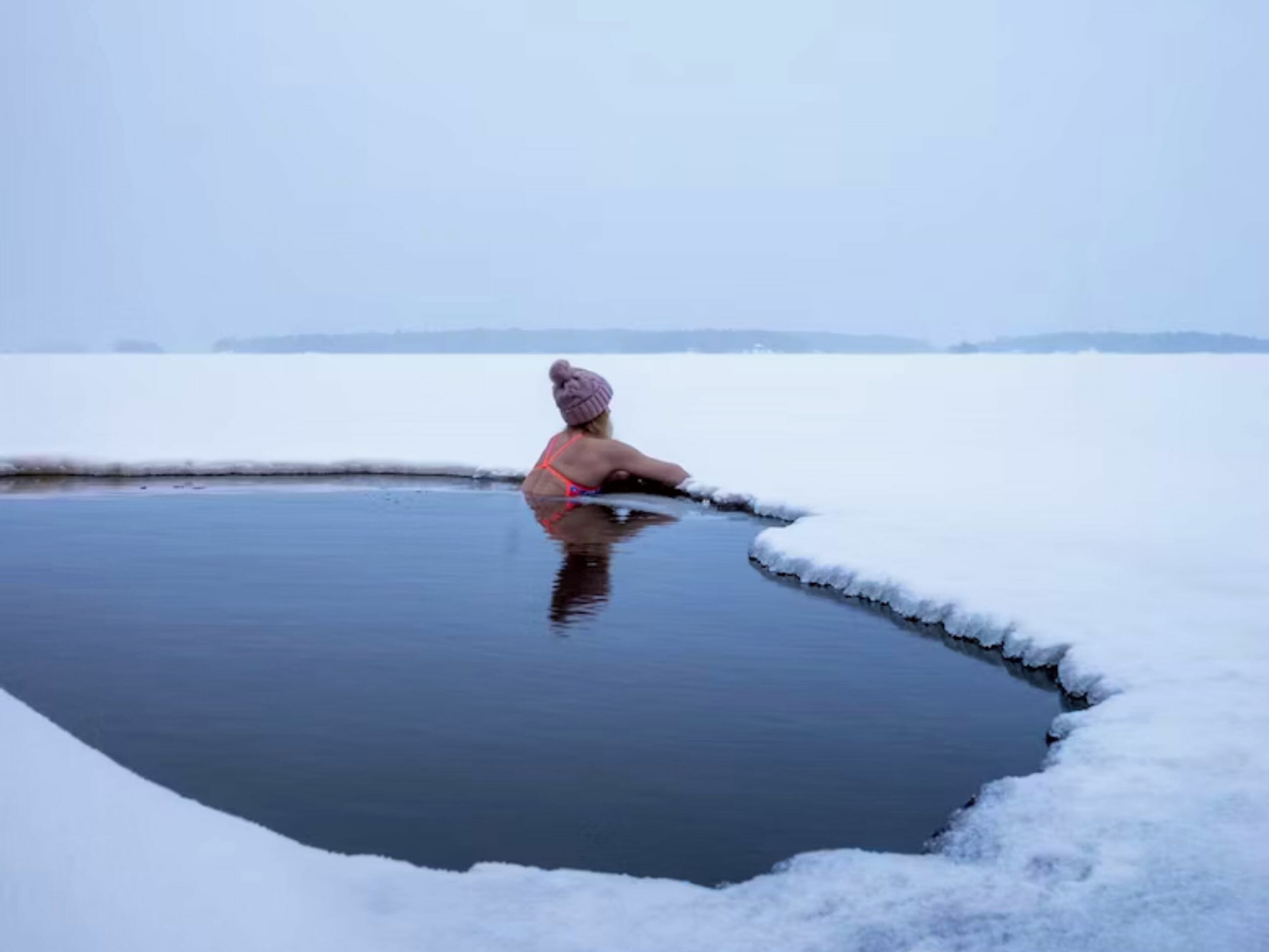 bain glacé en Finlande