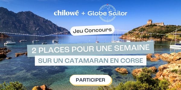Concours Globesailor, gagnez une semaine en catamaran pour 2 en Corse, d'une valeur de 3440€