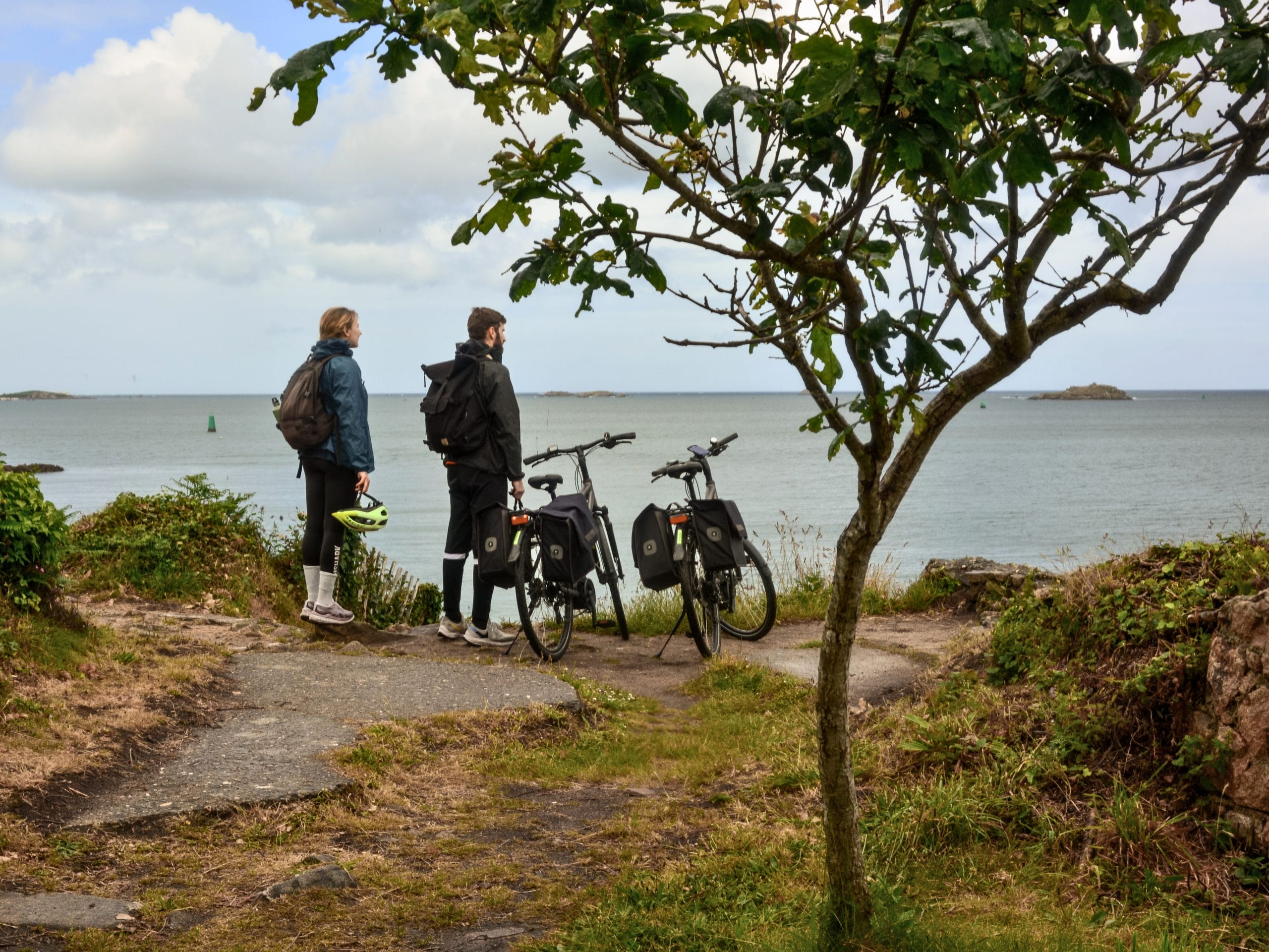 à vélo sur les côtes bretonnes