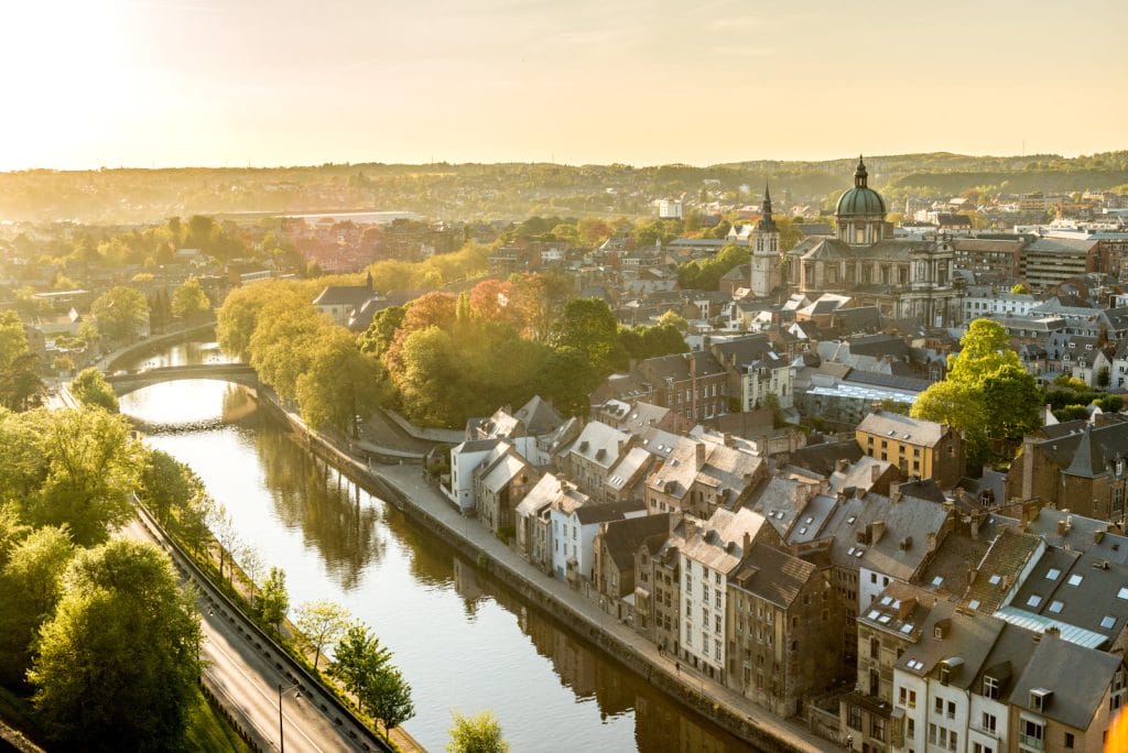 Vue du ciel de la ville de Naur