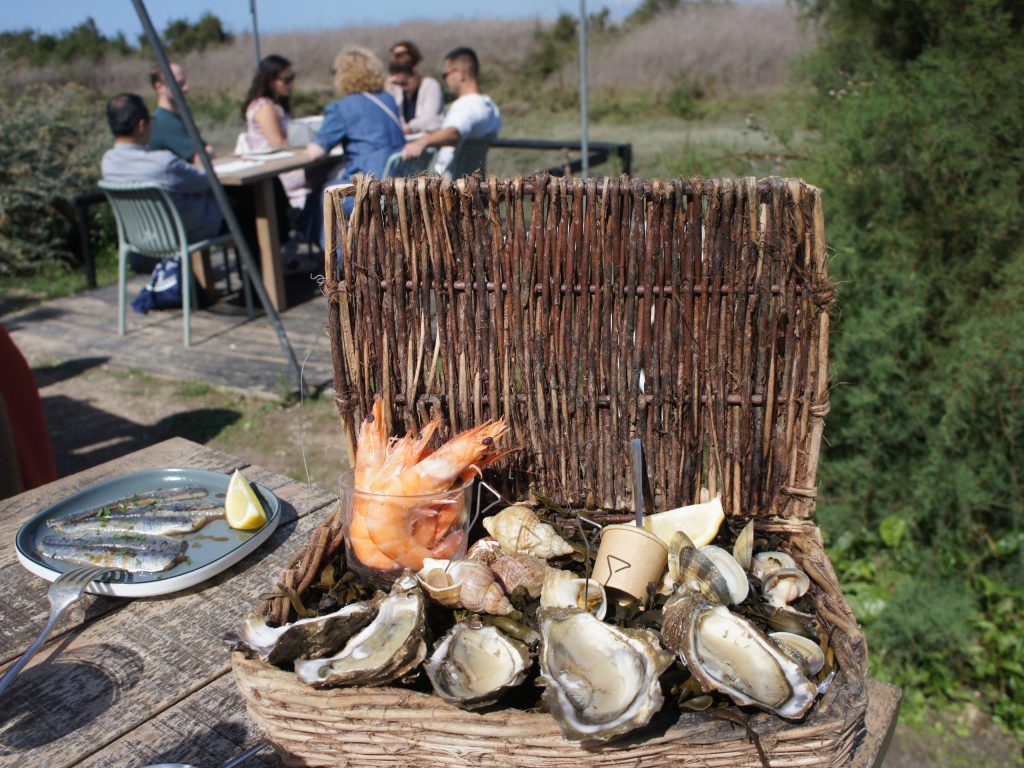 Panier garnis de fruits de mer