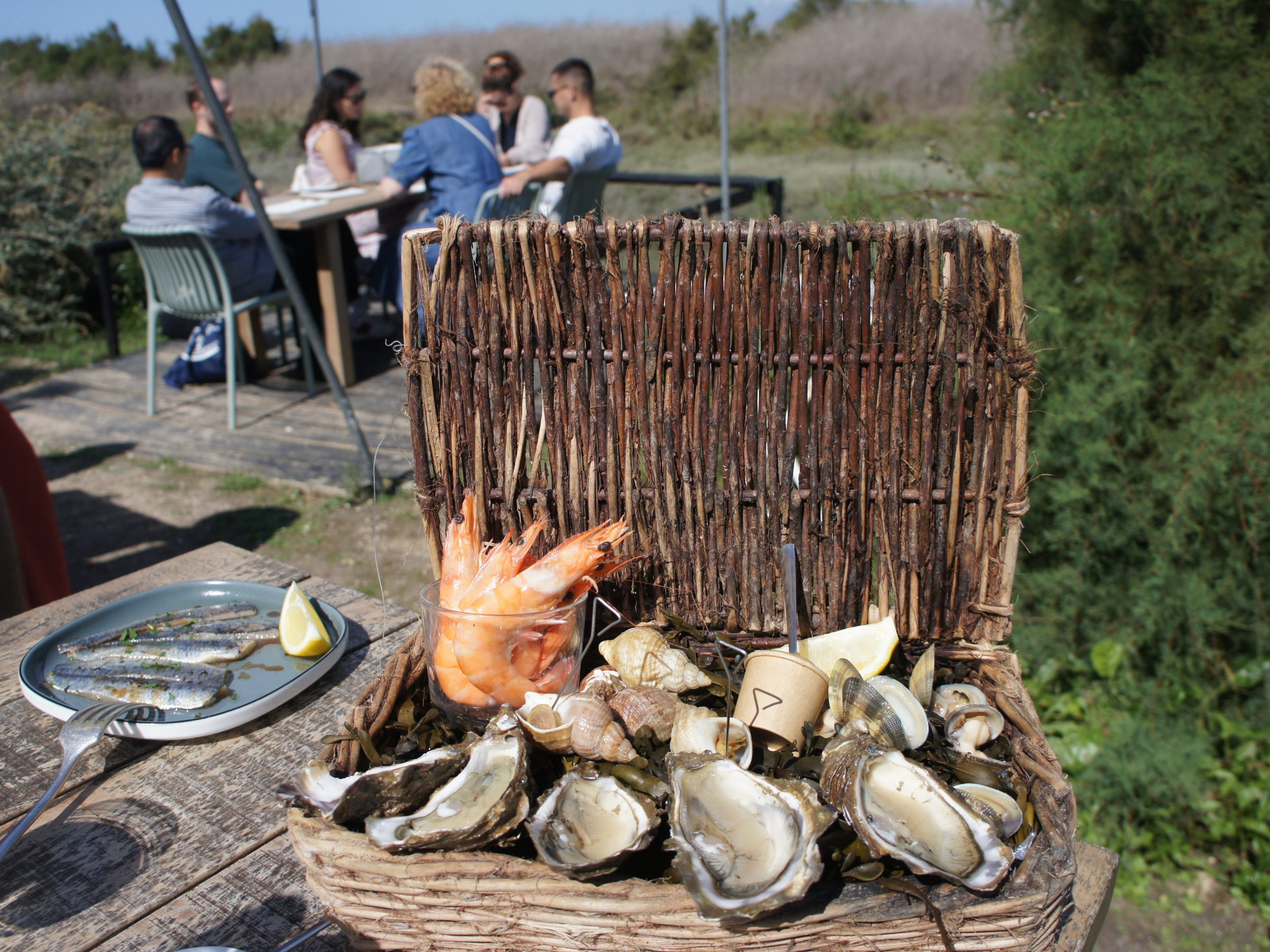 Panier garni de fruits de mer