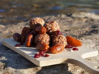 energy balls cranberries et amandes