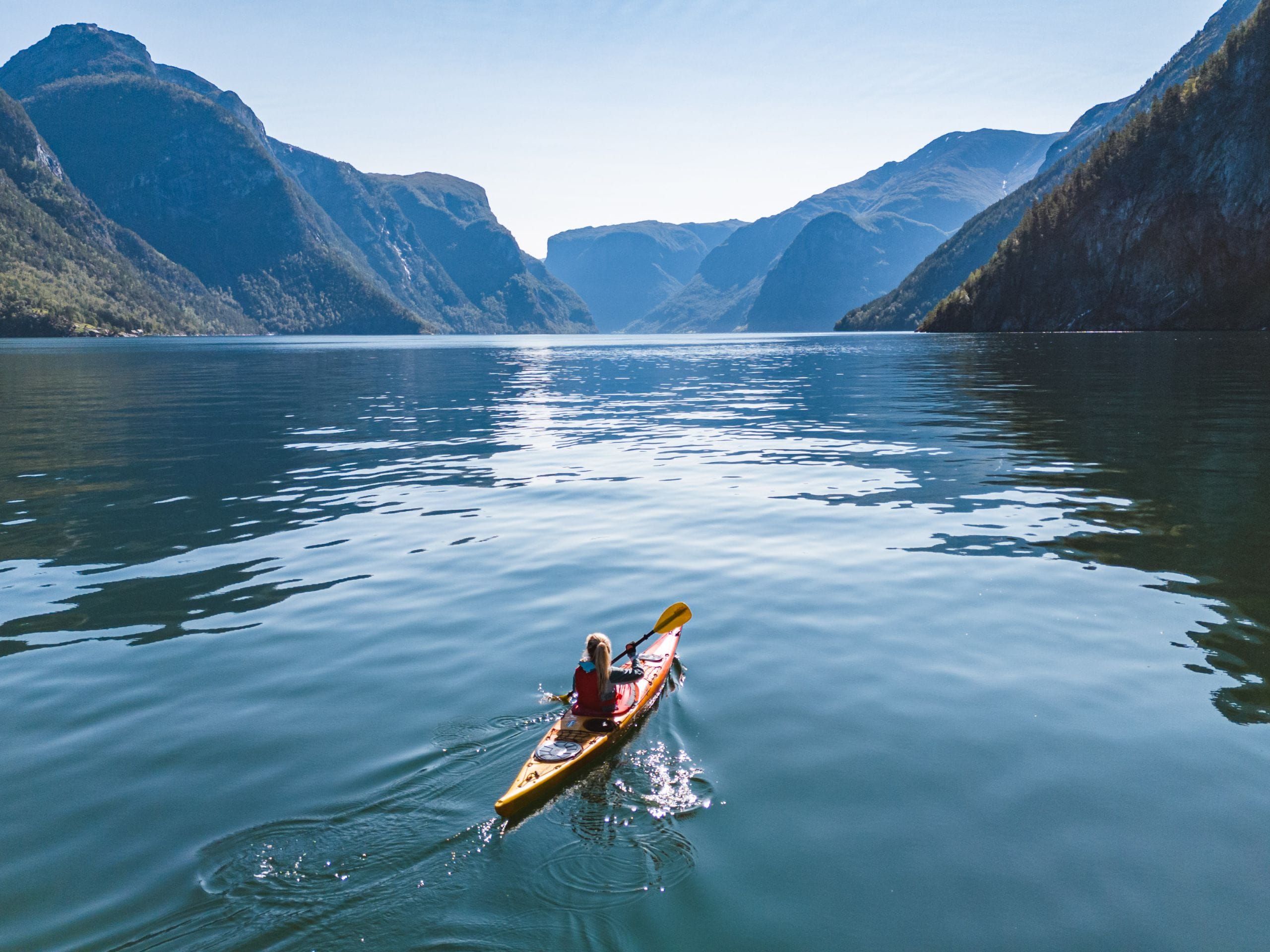 Kayak en Norvège.