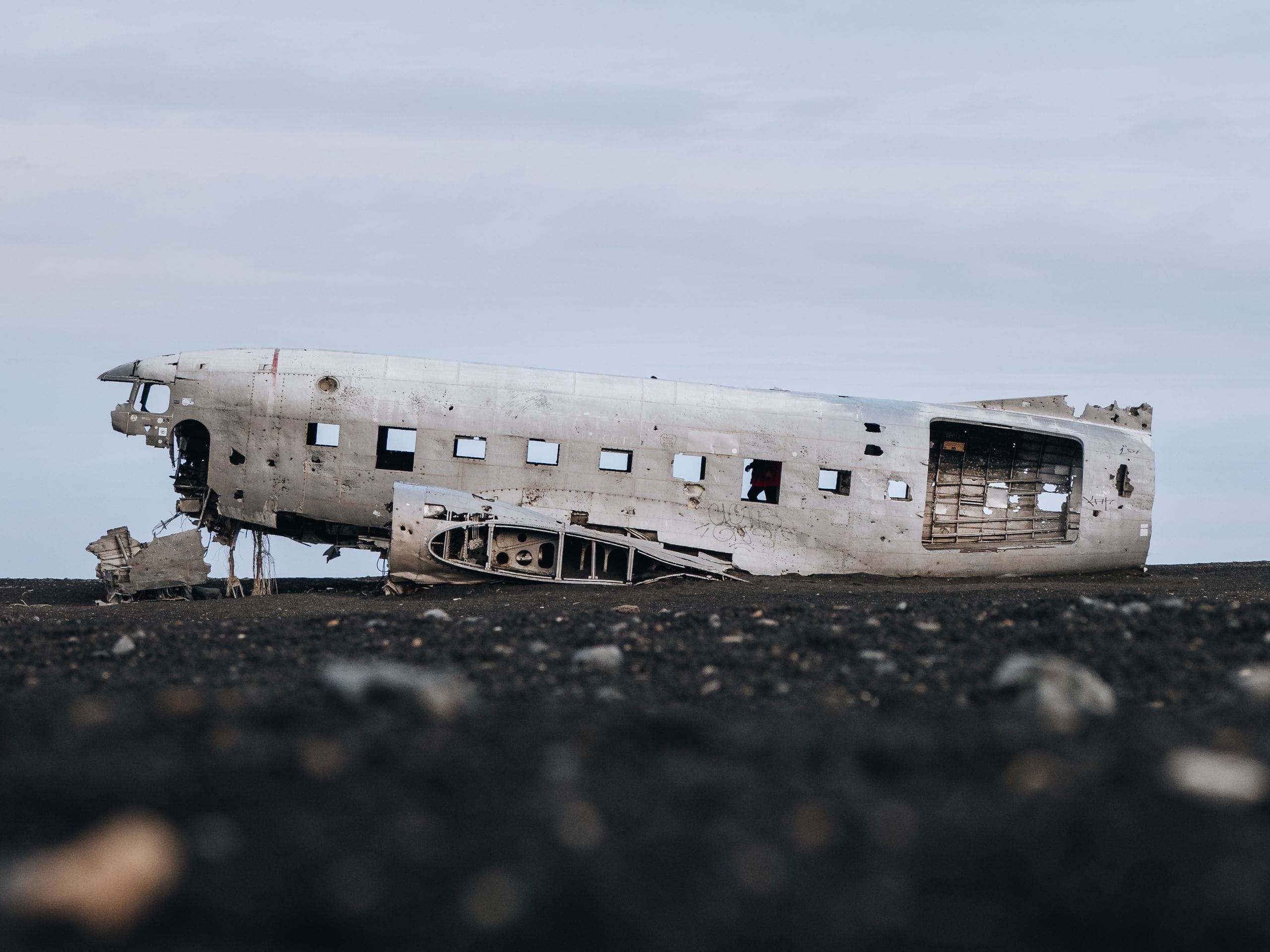 Epave de l’avion de l’armée américaine Sólheimasandur en Islande.