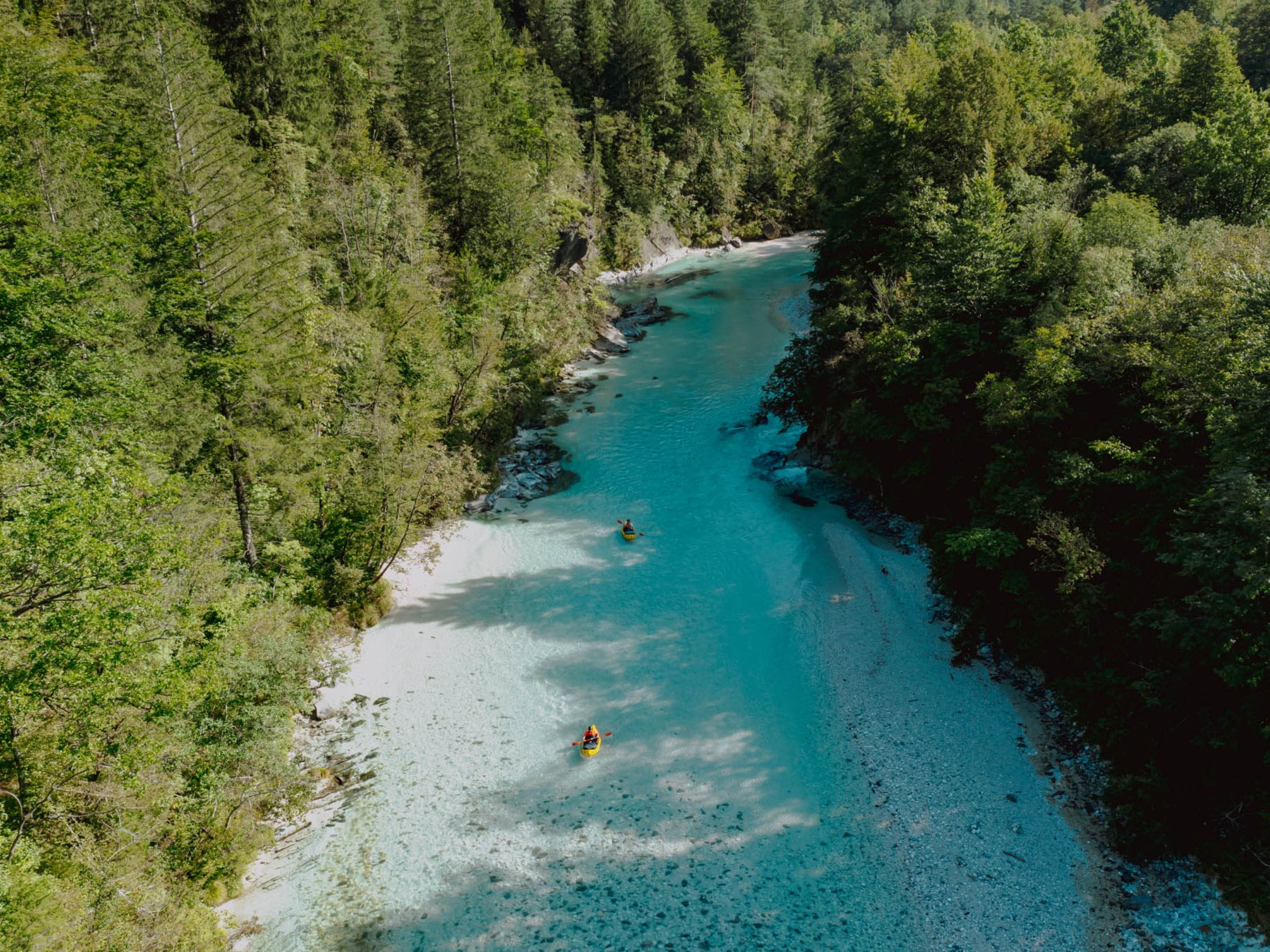 Packraft en Slovénie.