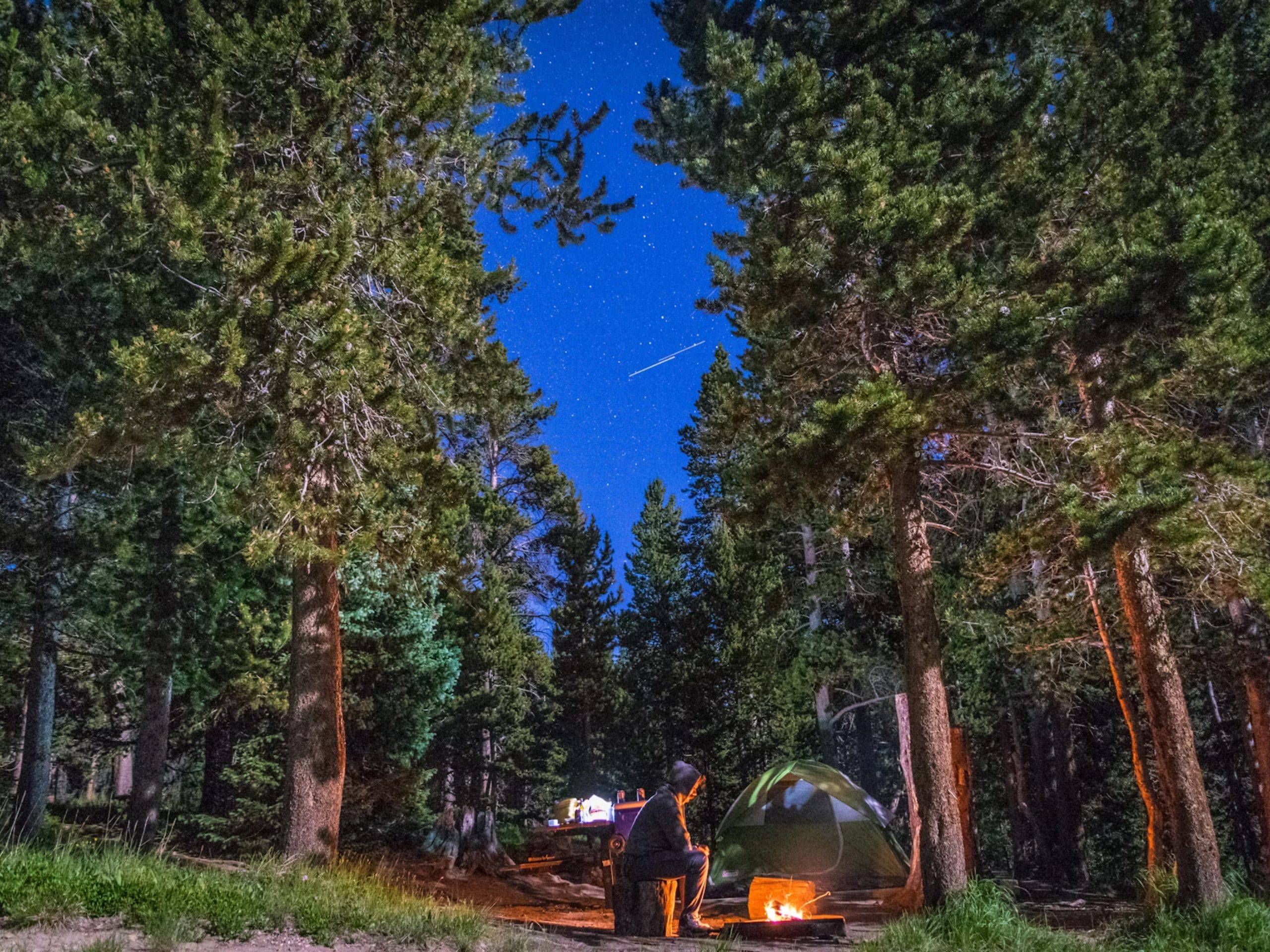 feu de camp de nuit