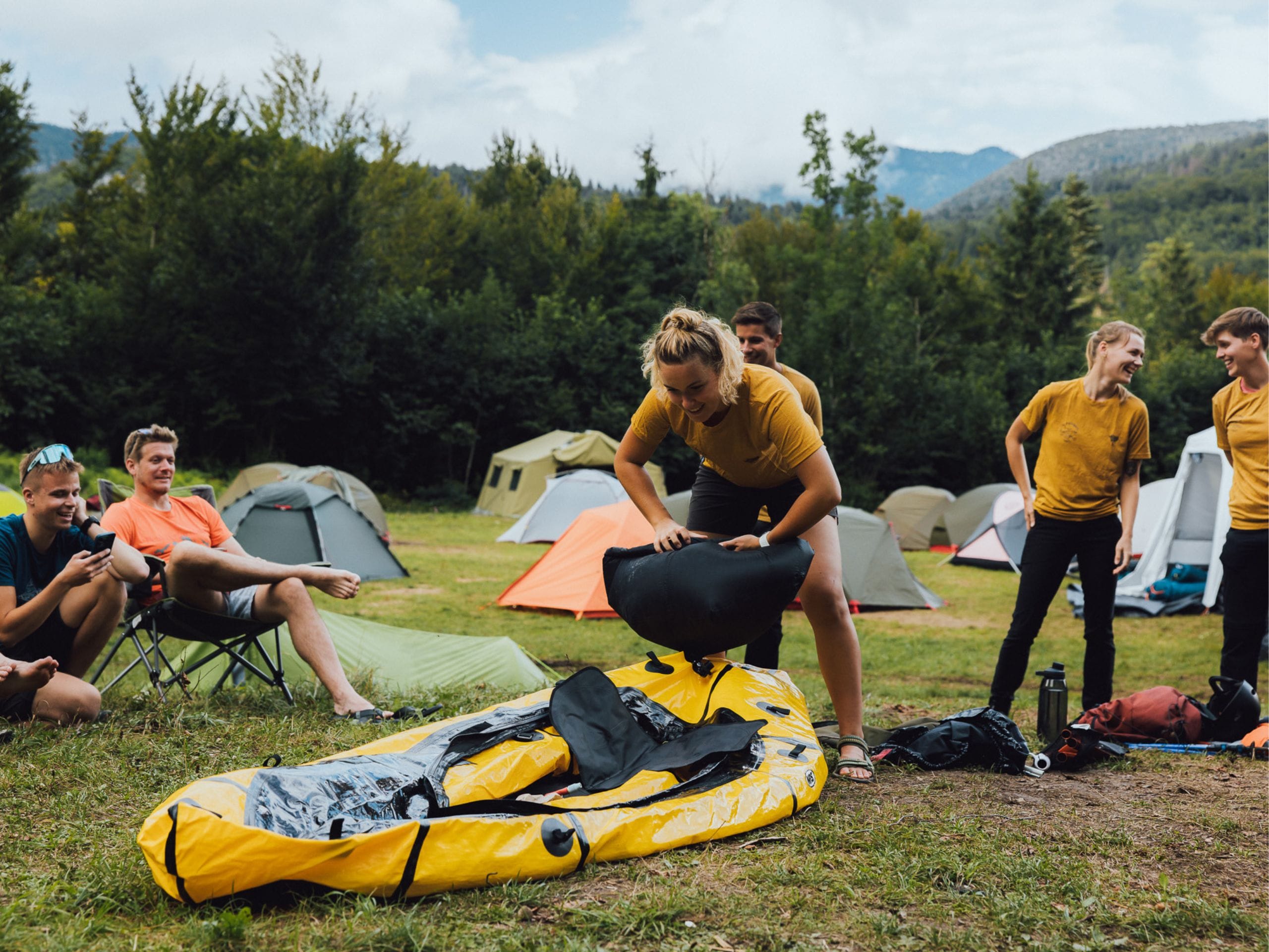 Briefing du packraft et trail en Slovénie. 