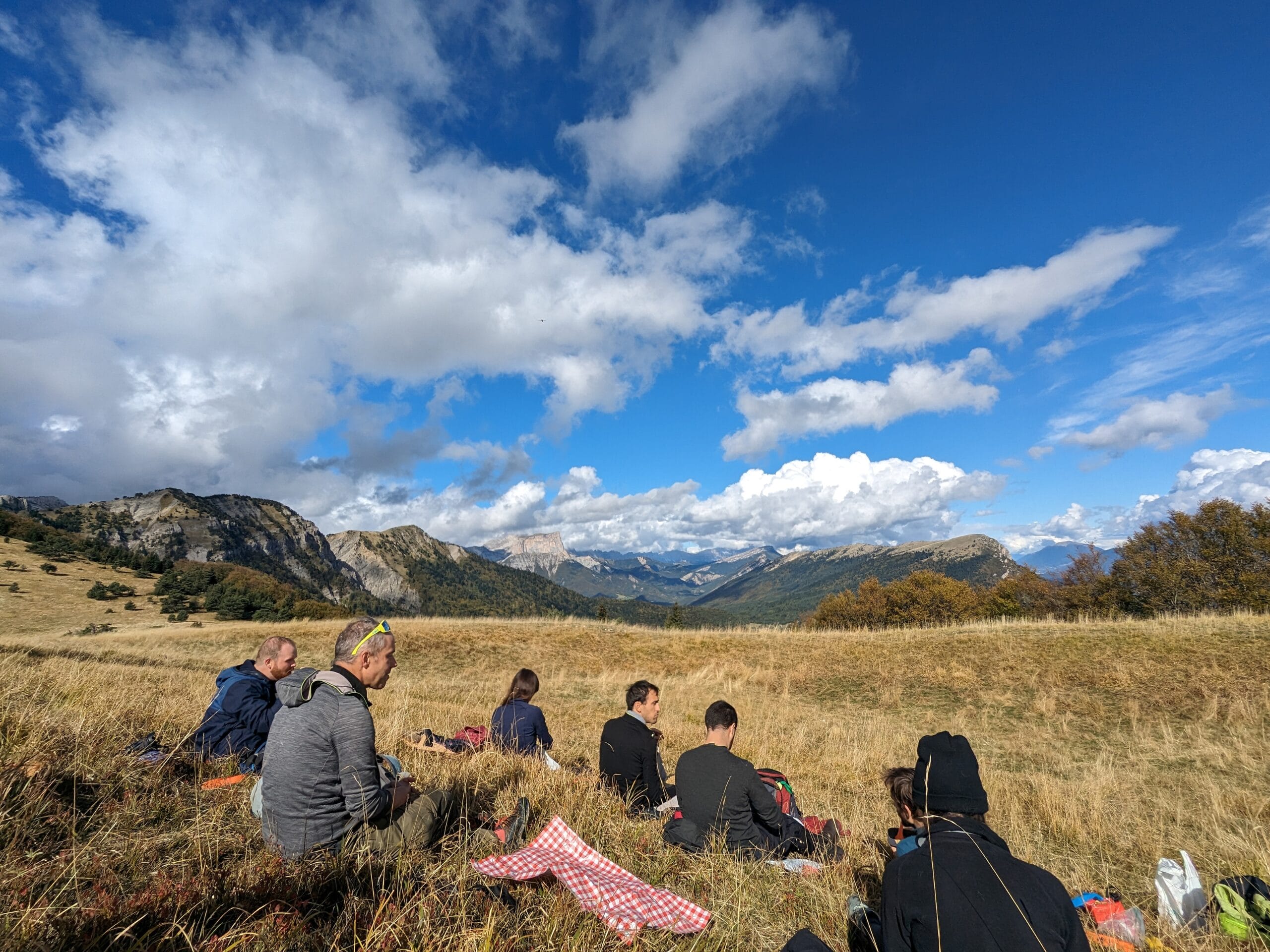 Pause déjeuner dans la plaine