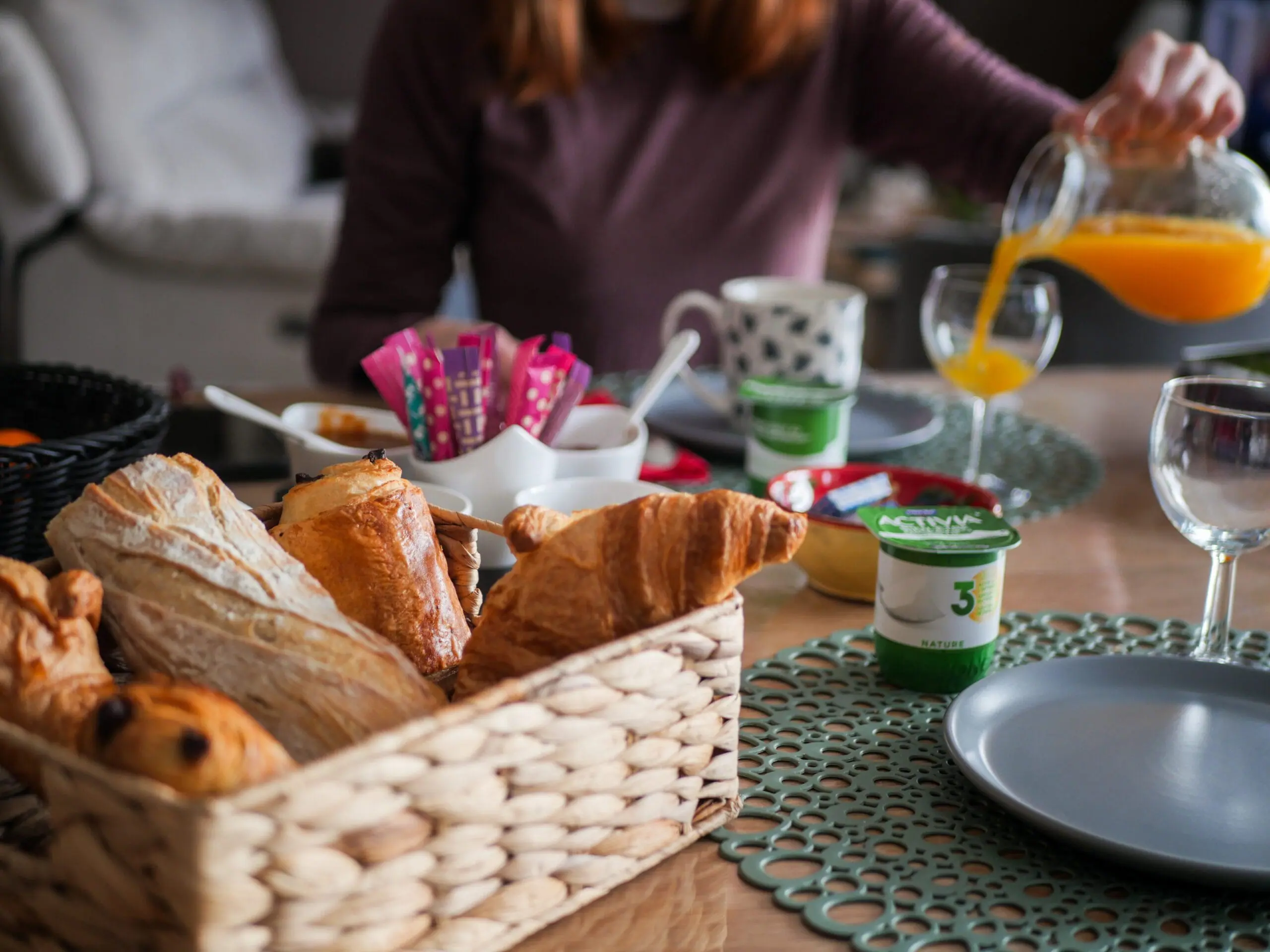Petit déjeuné à la Chambre d'Hôtes
