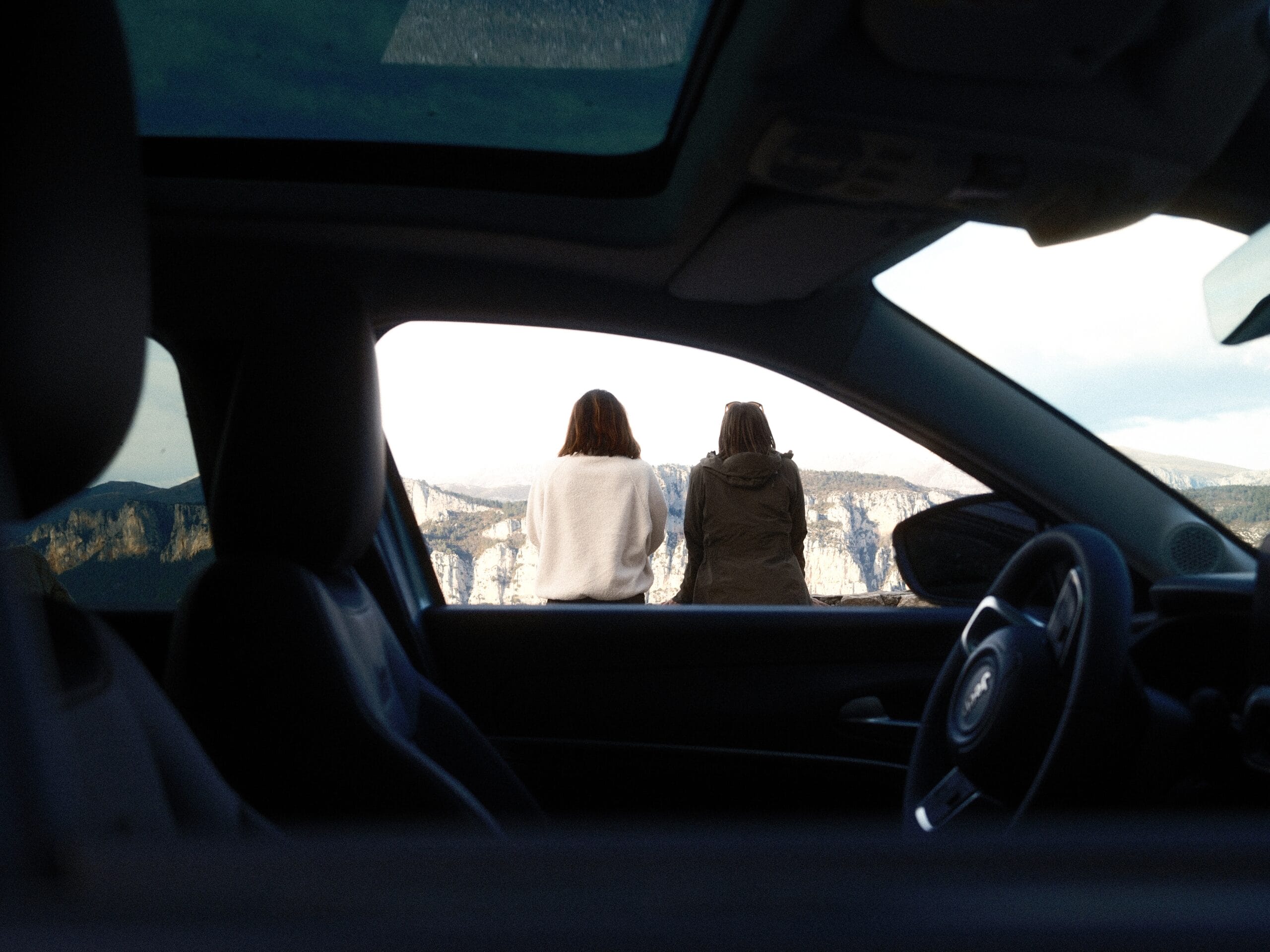 coucher de soleil - voiture