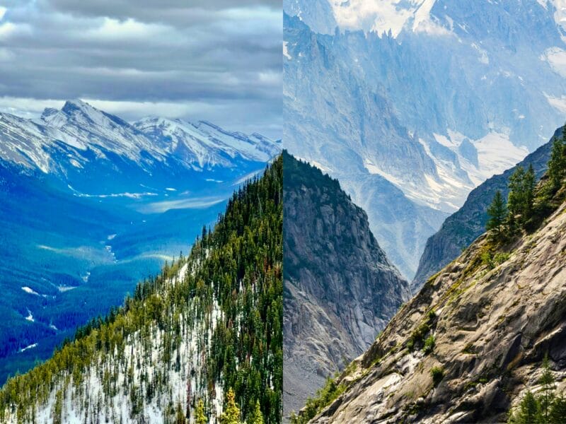 Banff Gondola, Canada (à gauche) - Chamonix, France (à droite)