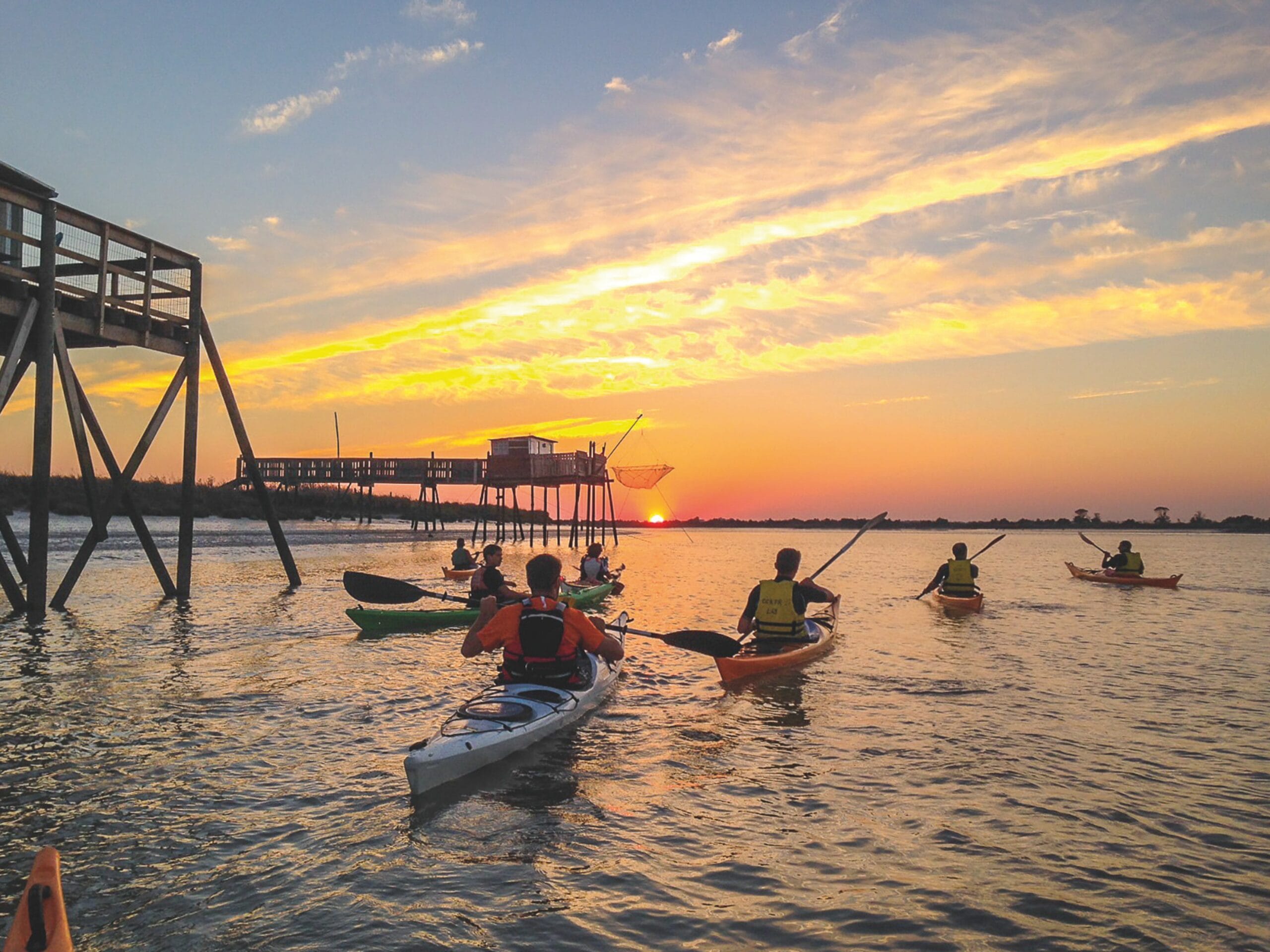 Coucher de soleil en kayak
