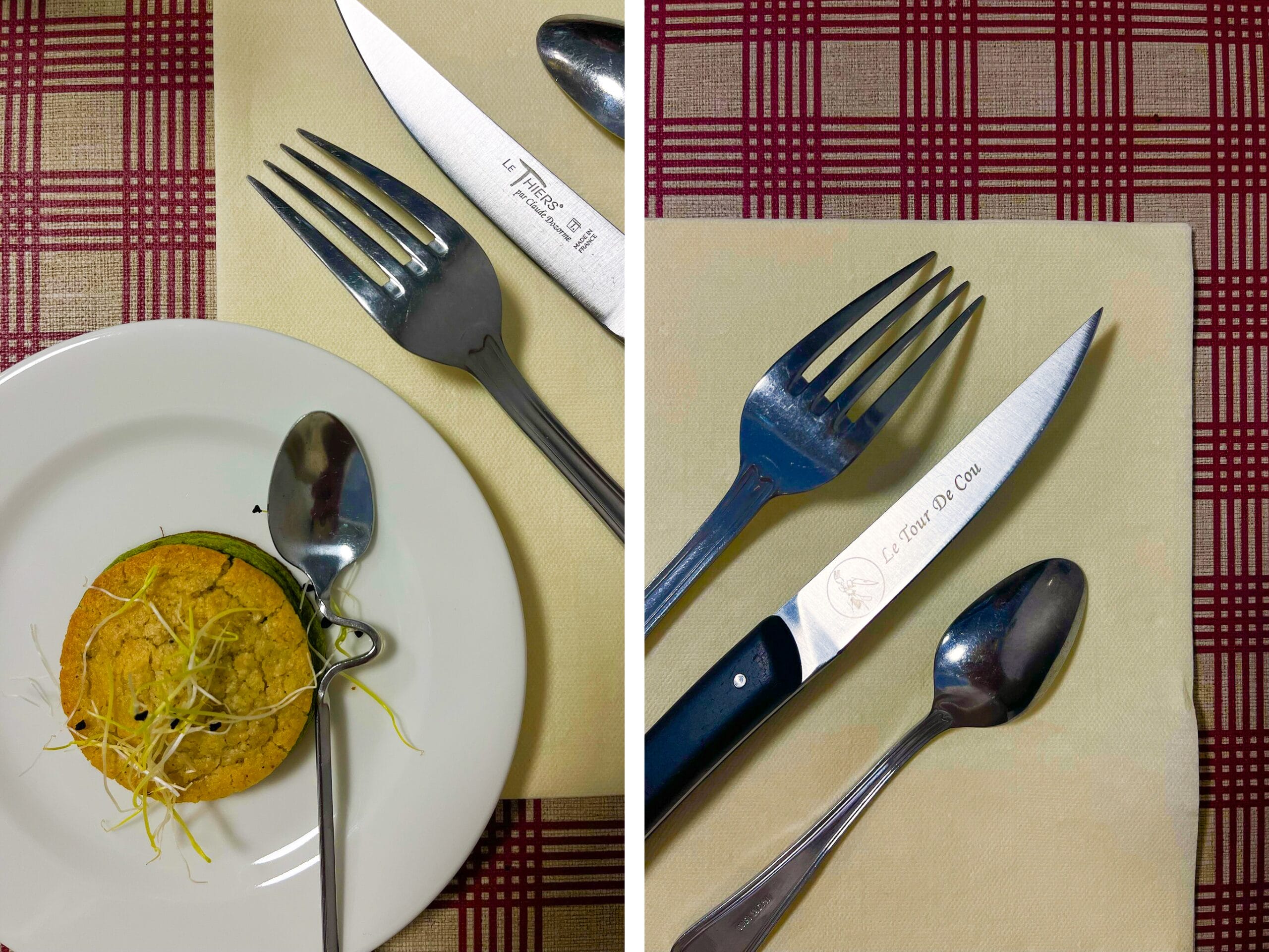 Repas dans le restaurant Le Tour de cou dans le Livradois-Forez. 