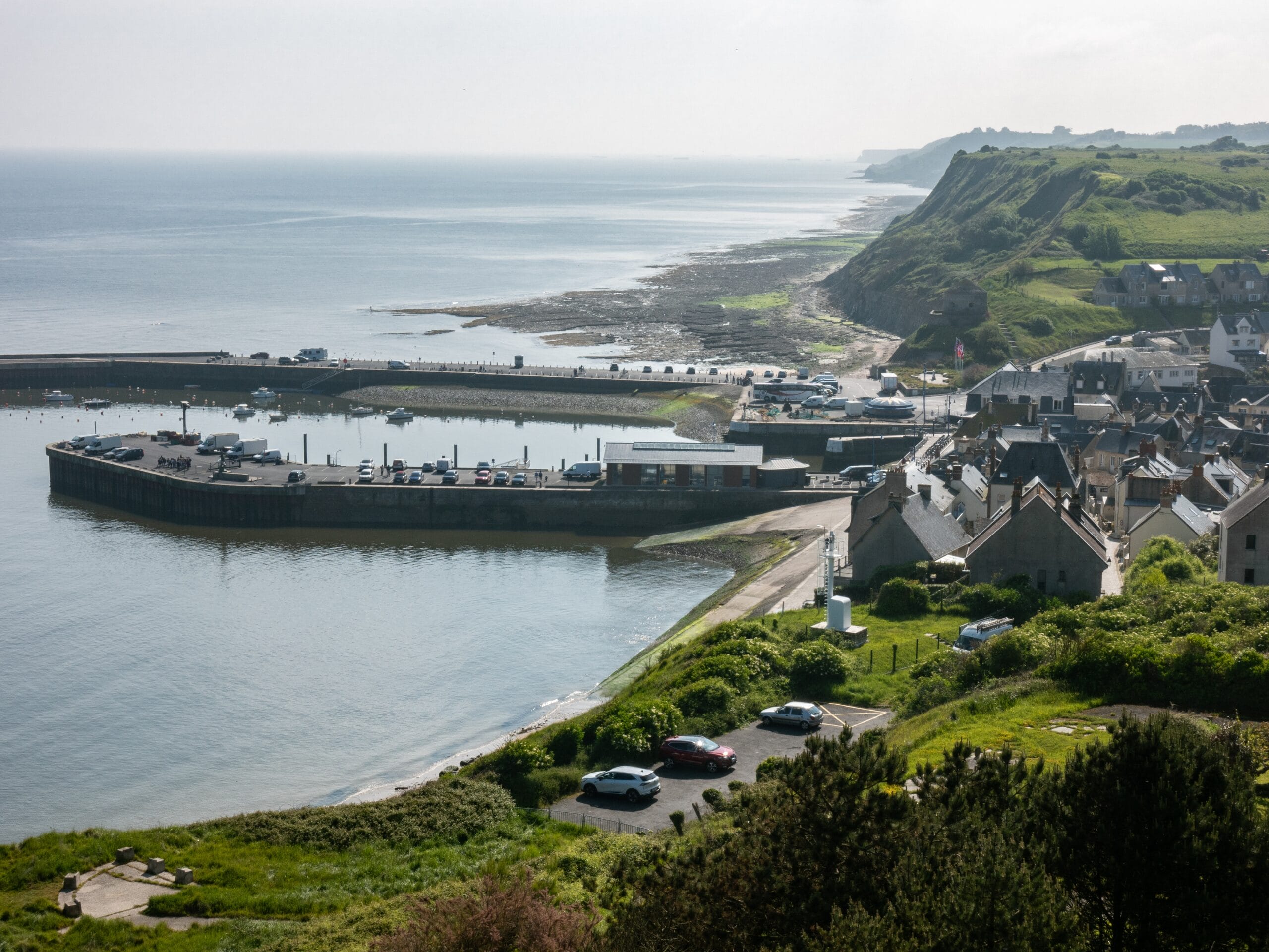 Port en Bessin vu de haut