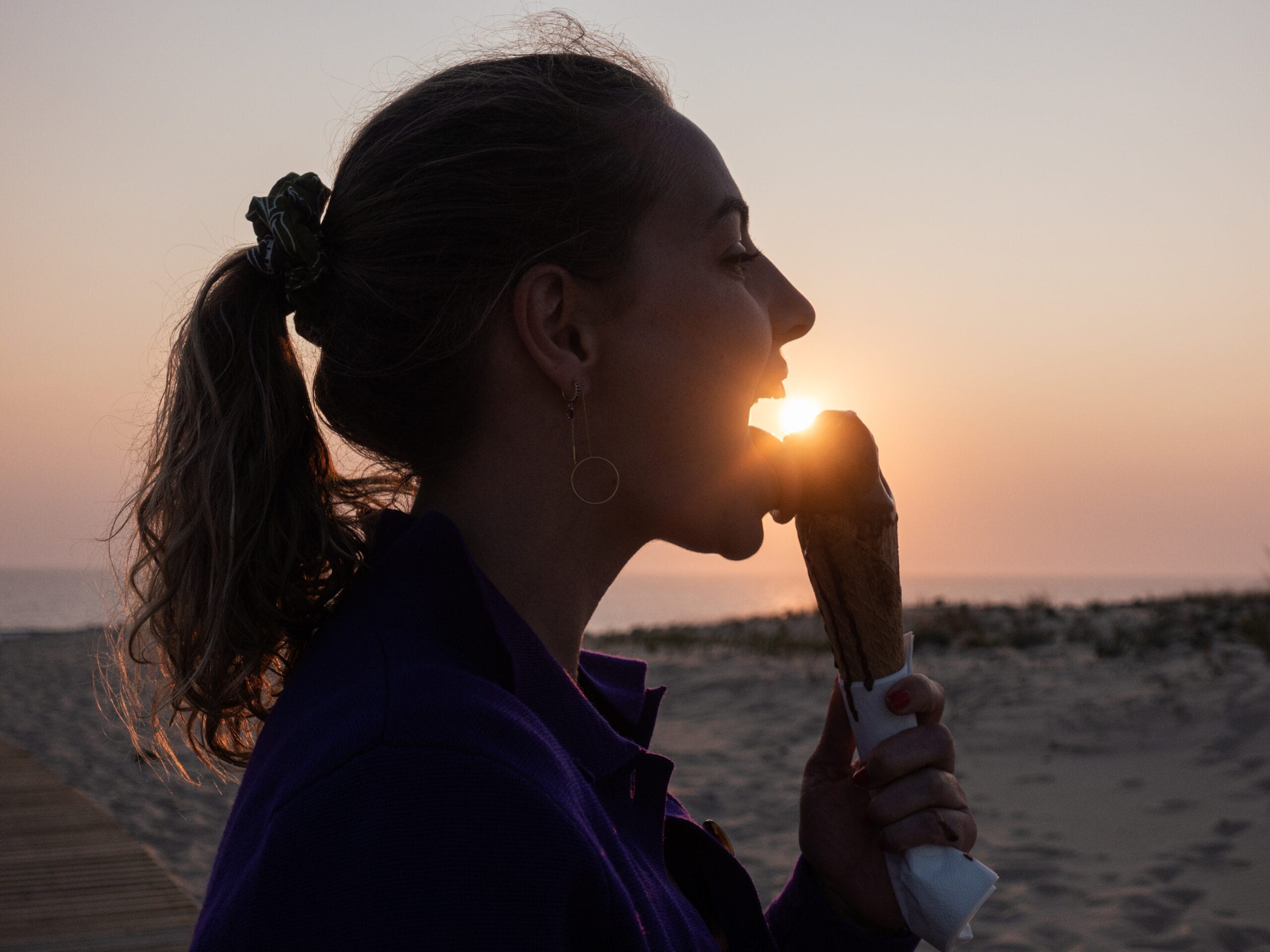 Glace sur la plage