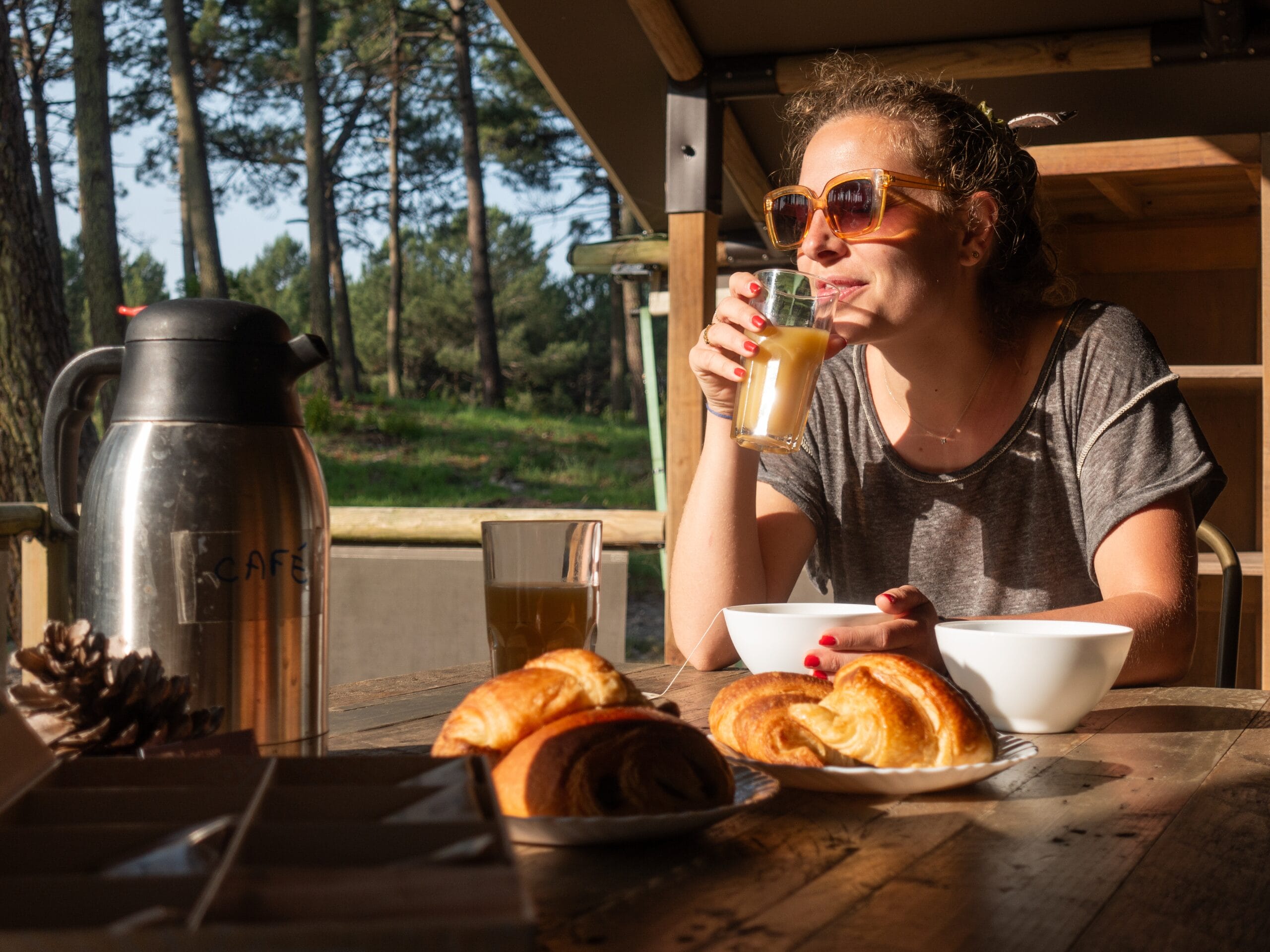 Petit déjeuné au soleil