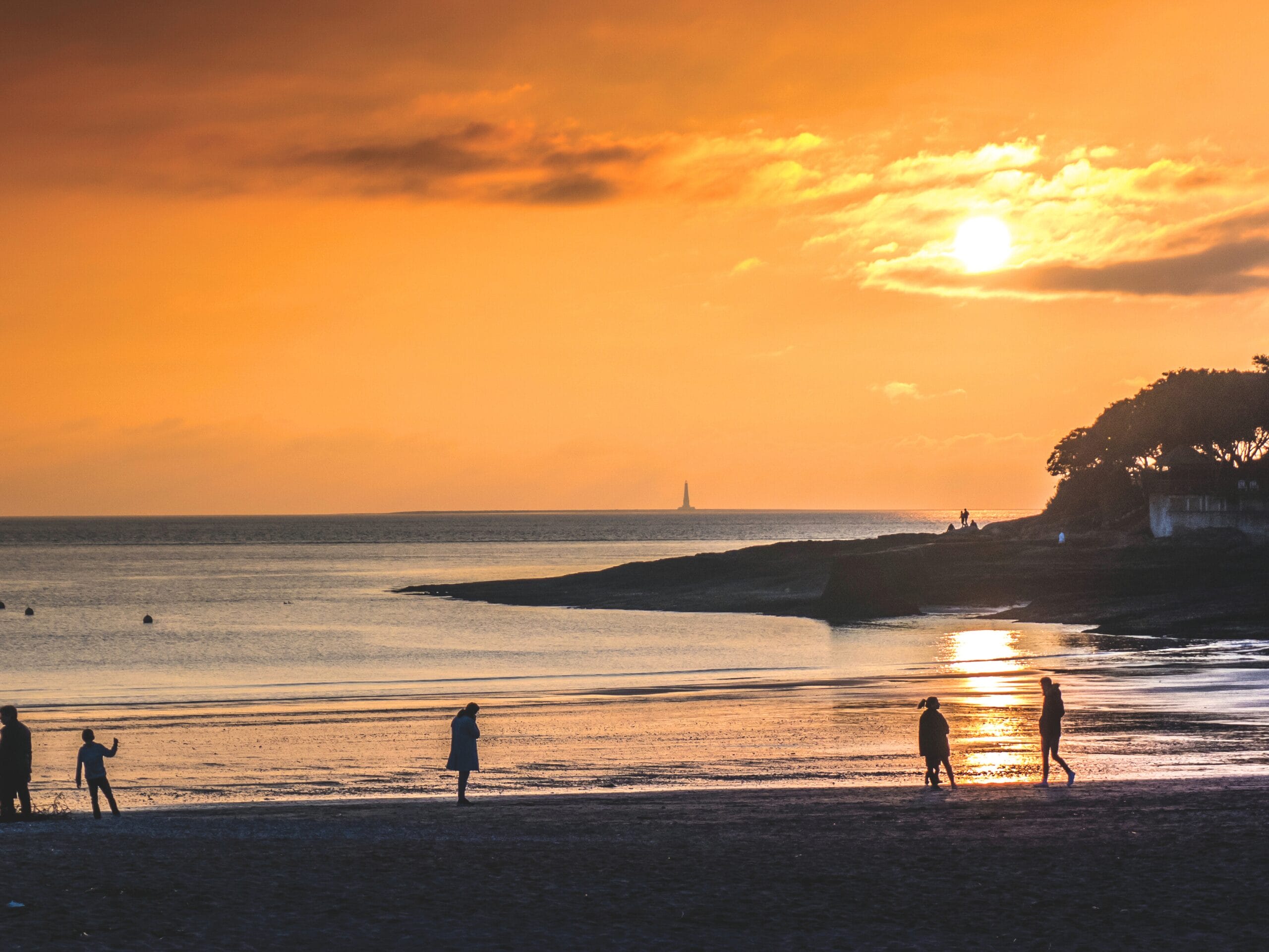 Coucher de soleil sur la plage